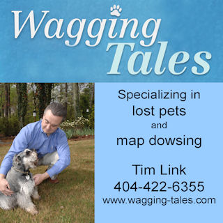 Tim Link with dog display ad